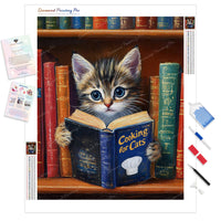 Chef Kitty Diamond Painting Kit - Full Drill / Square or Round Diamonds with AB Drills Option