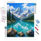 Clear Alpine Mirror Diamond Painting Kit - Full Drill / Square or Round Diamonds with AB Drills Option