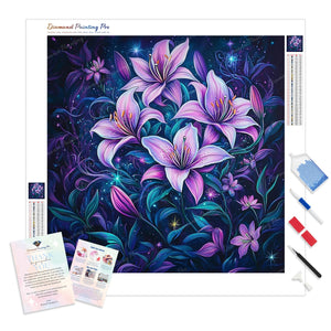 Cosmic Lillies | Diamond Painting