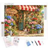 Cozy Florist Diamond Painting Kit - Full Drill / Square or Round Diamonds with AB Drills Option