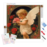 Cupid Love Diamond Painting Kit - Full Drill / Square or Round Diamonds with AB Drills Option