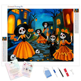 Dancing Skeletons | Diamond Painting Kit - Full Drill - Square or Round Diamonds with AB Drills Option