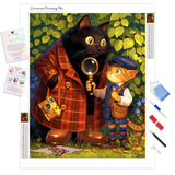 Detective Whiskers | Diamond Painting Kit - Full Drill - Square or Round Diamonds with AB Drills Option