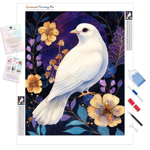 Dove and Blossoms | Diamond Painting