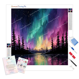 Emerald Aurora Borealis | Diamond Painting