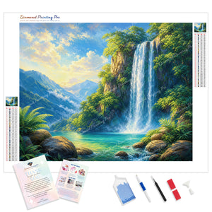Emerald Cascades | Diamond Painting