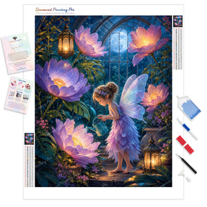 Fairy Watering Flowers | Diamond Painting