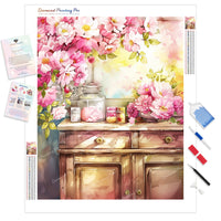 Pastel Floral Cupboard | Diamond Painting