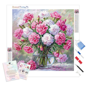 Carnation Vase | Diamond Painting