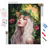 Forest Goddess Diamond Painting Kit - Full Drill / Square or Round Diamonds with AB Drills Option