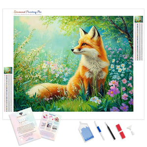 Fox in Bloom | Diamond Painting