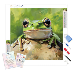 Froggy Gaze of Wonder | Diamond Painting