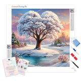 Frozen Valentine Tree Diamond Painting Kit - Full Drill / Square or Round Diamonds with AB Drills Option