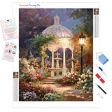 Golden Fountain Glow Diamond Painting Kit - Full Drill / Square or Round Diamonds with AB Drills Option