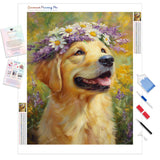 Golden Smiles Diamond Painting Kit - Full Drill / Square or Round Diamonds with AB Drills Option