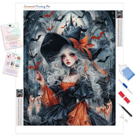 Gothic Sorceress Diamond Painting Kit - Full Drill / Square or Round Diamonds with AB Drills Option