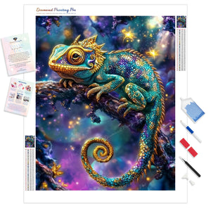 Jeweled Chameleon | Diamond Painting