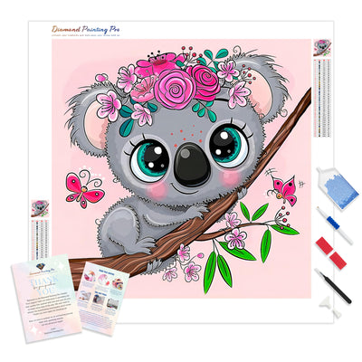 Blooms and Koala Hugs | Diamond Painting