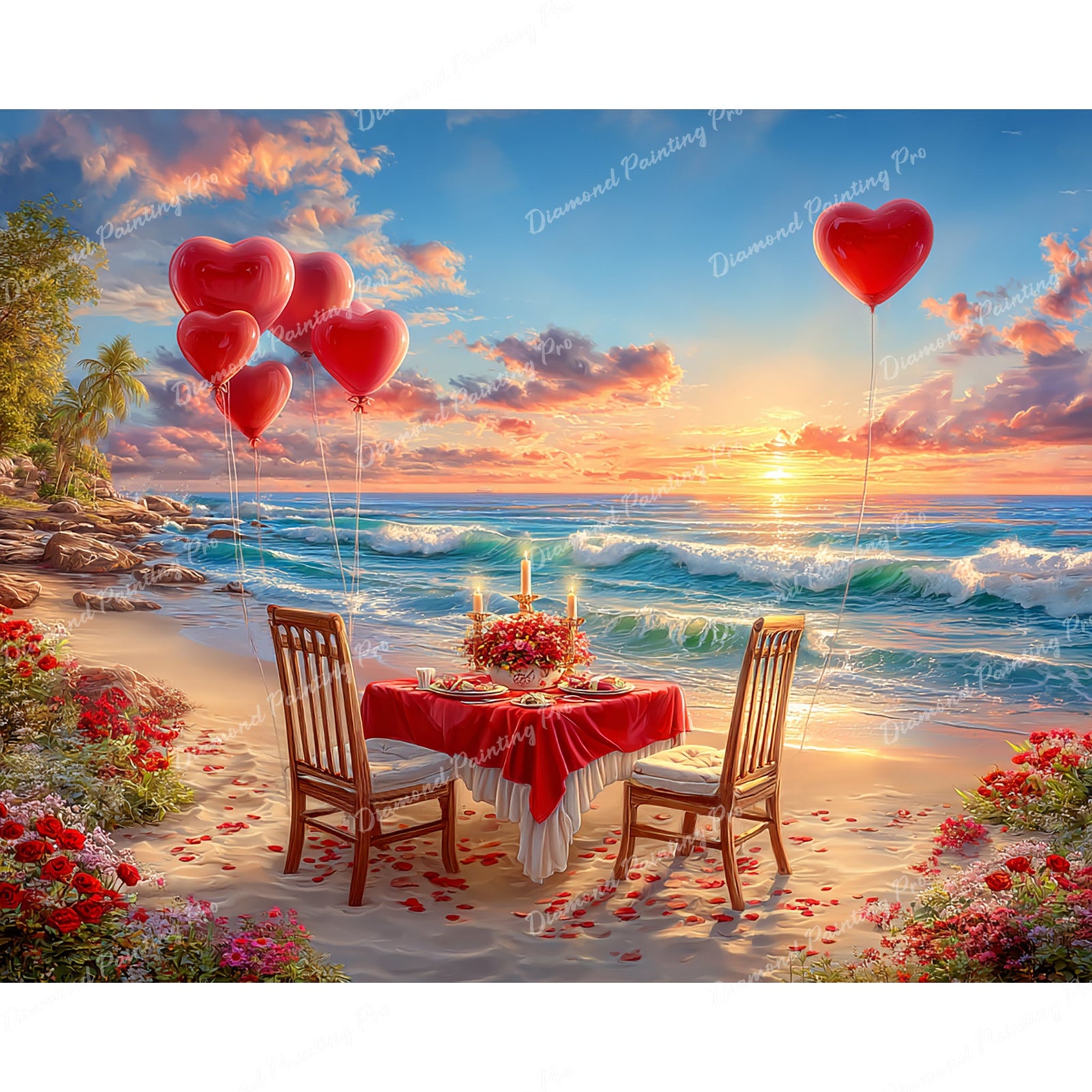 A Sunset for Two Diamond Art Design - Full Drill with 5d Square or Round Diamonds / AB Drills Available