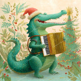 Alligator Musician Diamond Art Design - Full Drill with 5d Square or Round Diamonds / AB Drills Available