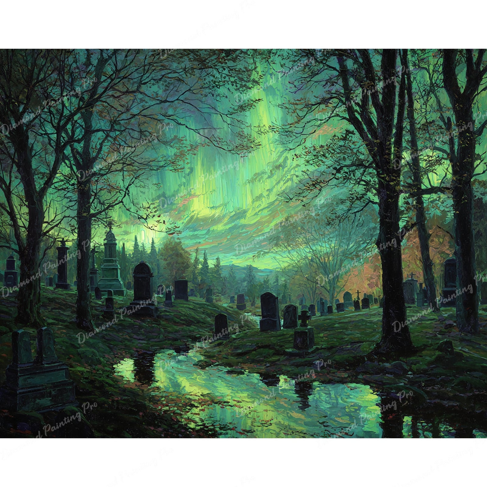 Aurora Resting Place Diamond Art Design - Full Drill with 5d Square or Round Diamonds / AB Drills Available