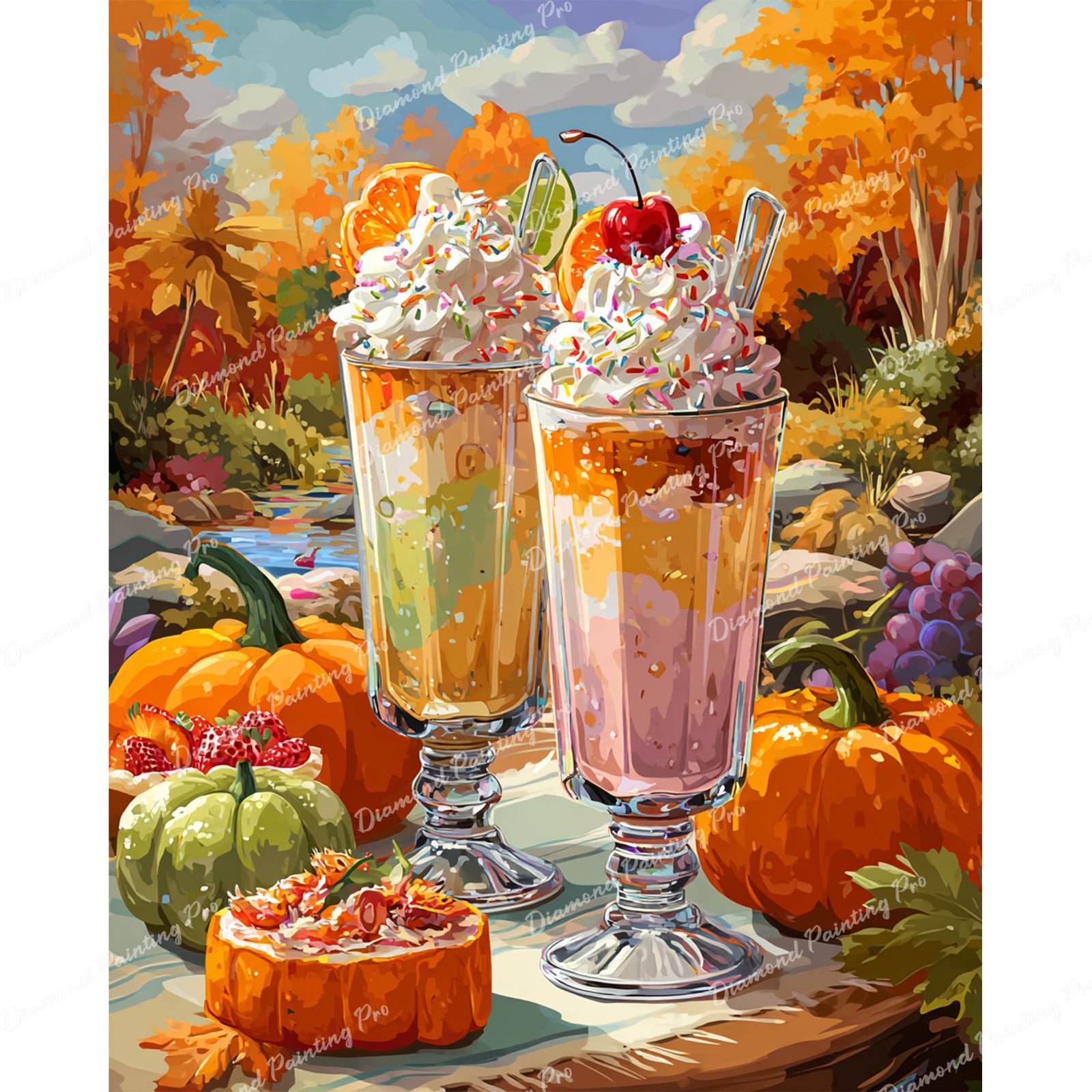 Autumn Sweet Treats Diamond Art Design - Full Drill with 5d Square or Round Diamonds / AB Drills Available