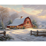 Barn Lights at Dusk Diamond Art Design - Full Drill with 5d Square or Round Diamonds / AB Drills Available