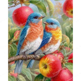 Bluebirds and Apple Tree Diamond Art Design - Full Drill with 5d Square or Round Diamonds / AB Drills Available