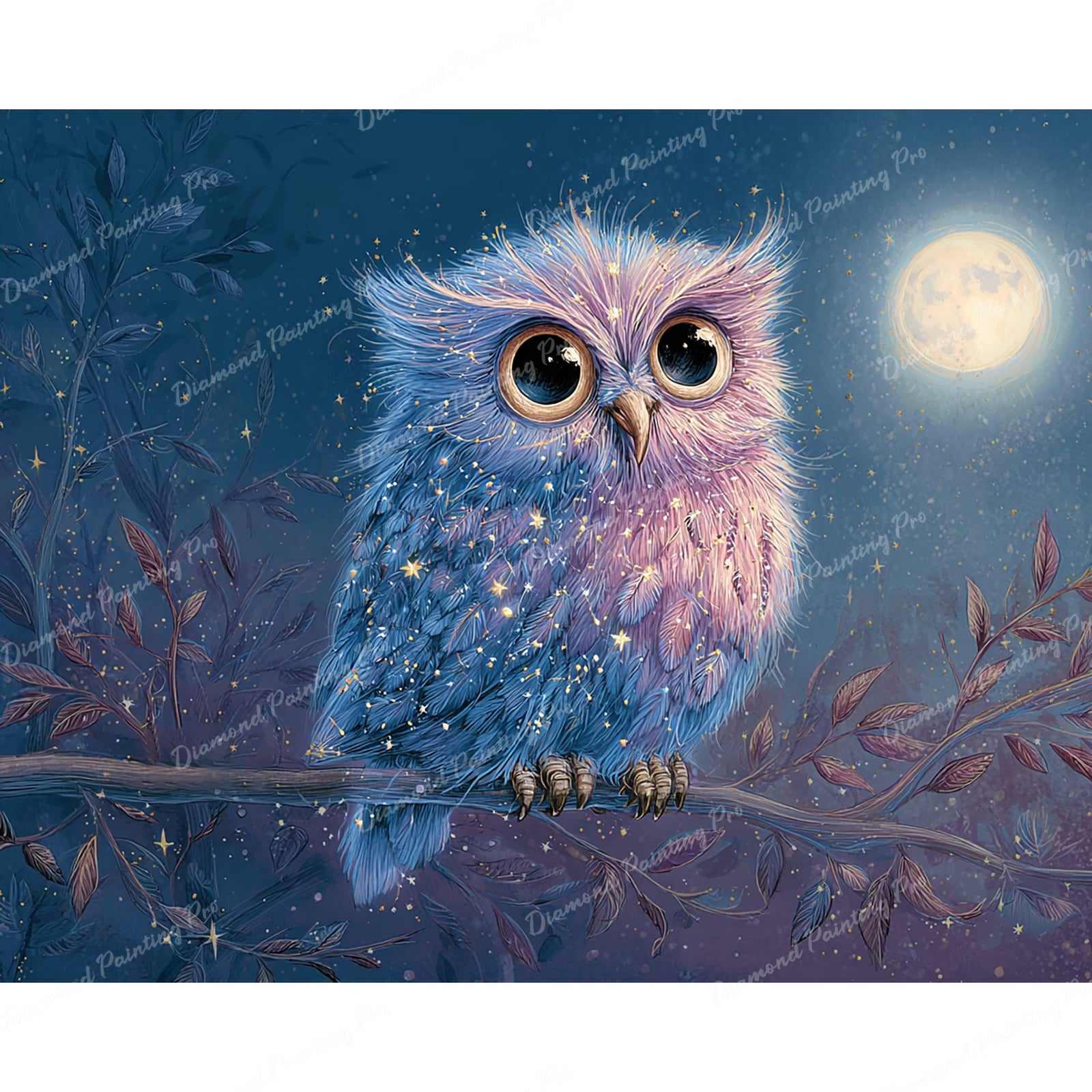 Celestial Owl Diamond Art Design - Full Drill with 5d Square or Round Diamonds / AB Drills Available
