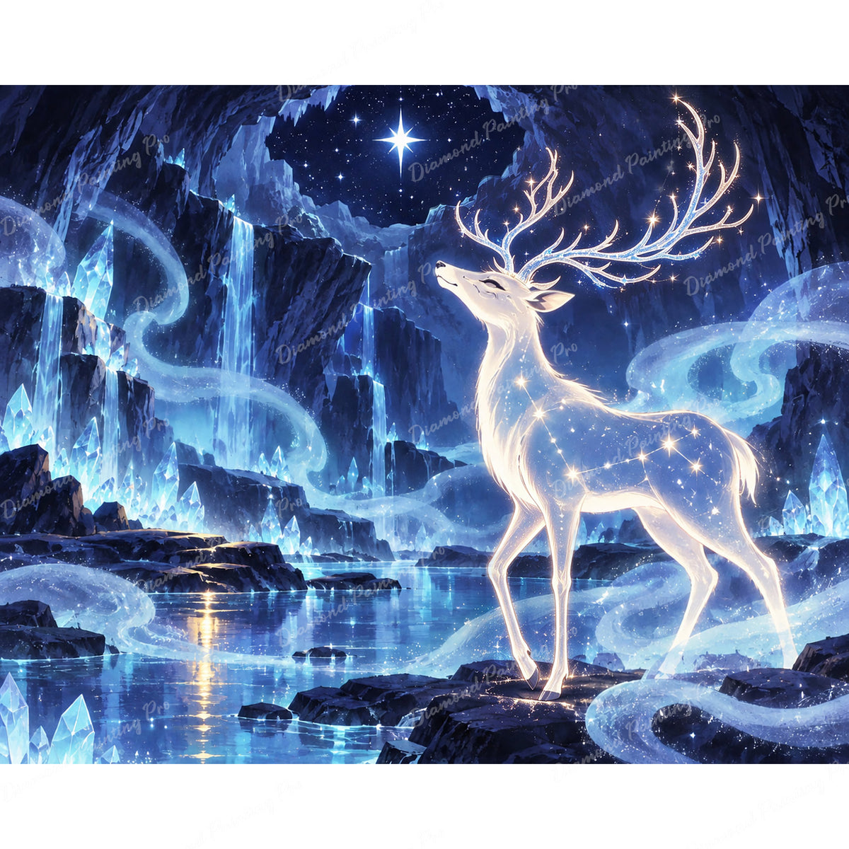Celestial Stag Diamond Art Design - Full Drill with 5d Square or Round Diamonds / AB Drills Available