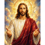 Christ with Open Arms Diamond Art Design - Full Drill with 5d Square or Round Diamonds / AB Drills Available