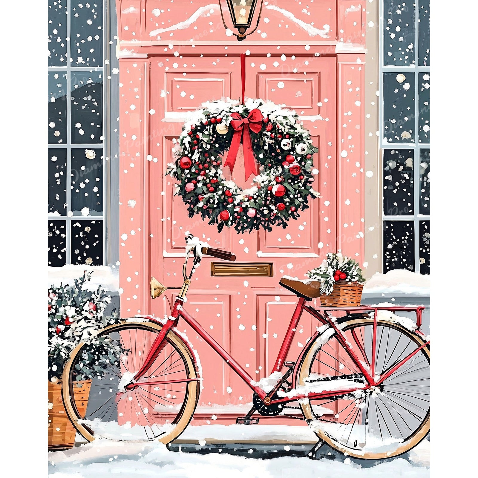 Christmas Bike Ride Diamond Art Design - Full Drill with 5d Square or Round Diamonds / AB Drills Available