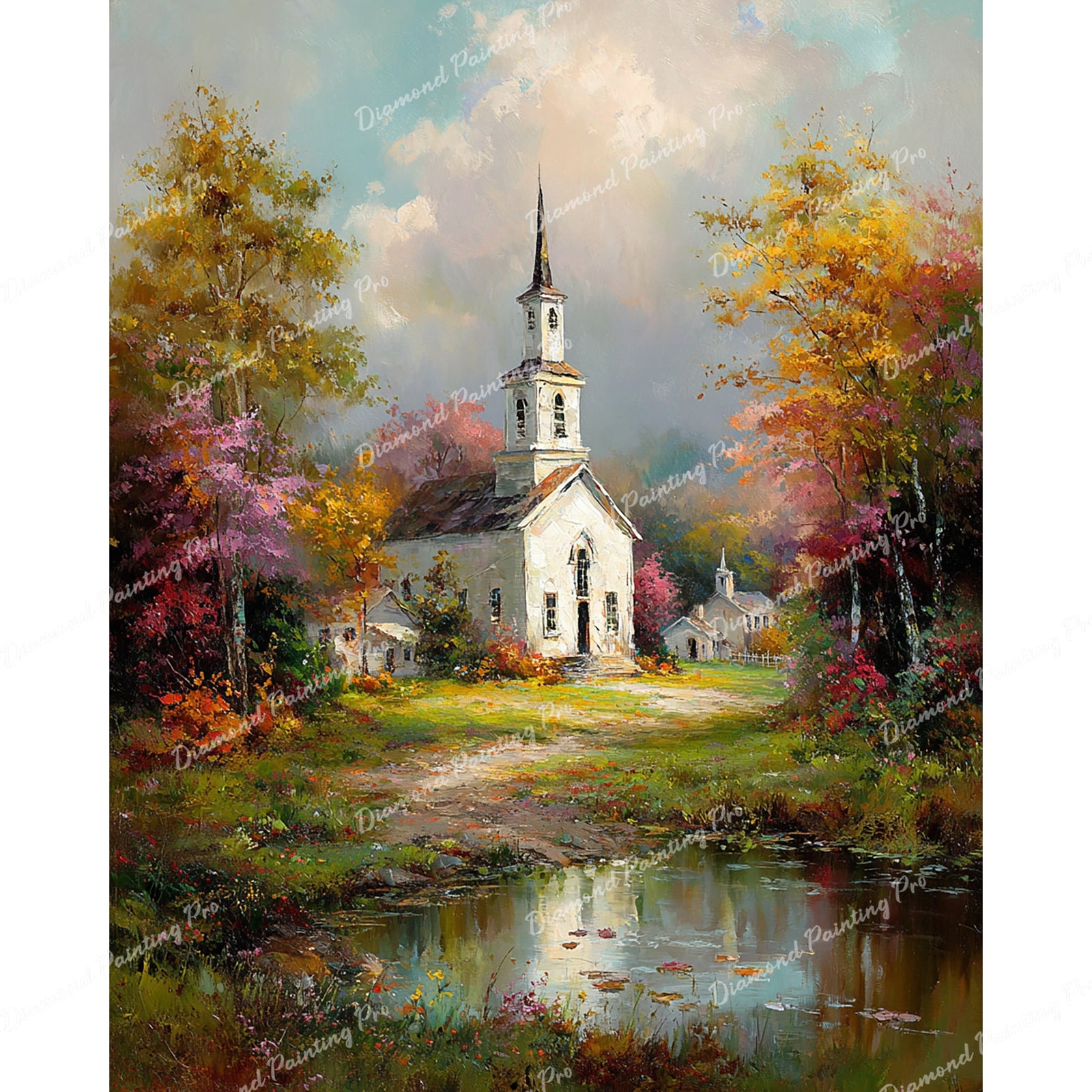 Colors of the Steeple Diamond Art Design - Full Drill with 5d Square or Round Diamonds / AB Drills Available