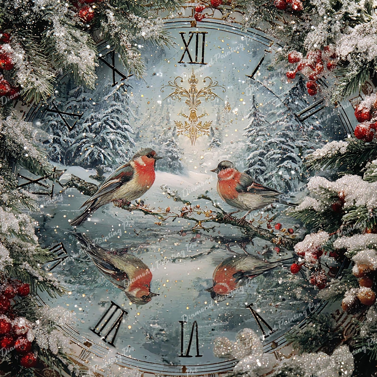 Countdown to Christmas Diamond Art Design - Full Drill with 5d Square or Round Diamonds / AB Drills Available