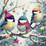 Cozy Hat Chickadees Diamond Art Design - Full Drill with 5d Square or Round Diamonds / AB Drills Available