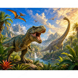 Dinosaurs Valley Diamond Art Design - Full Drill with 5d Square or Round Diamonds / AB Drills Available