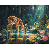 Enchanted Forest Fawn Diamond Art Design - Full Drill with 5d Square or Round Diamonds / AB Drills Available