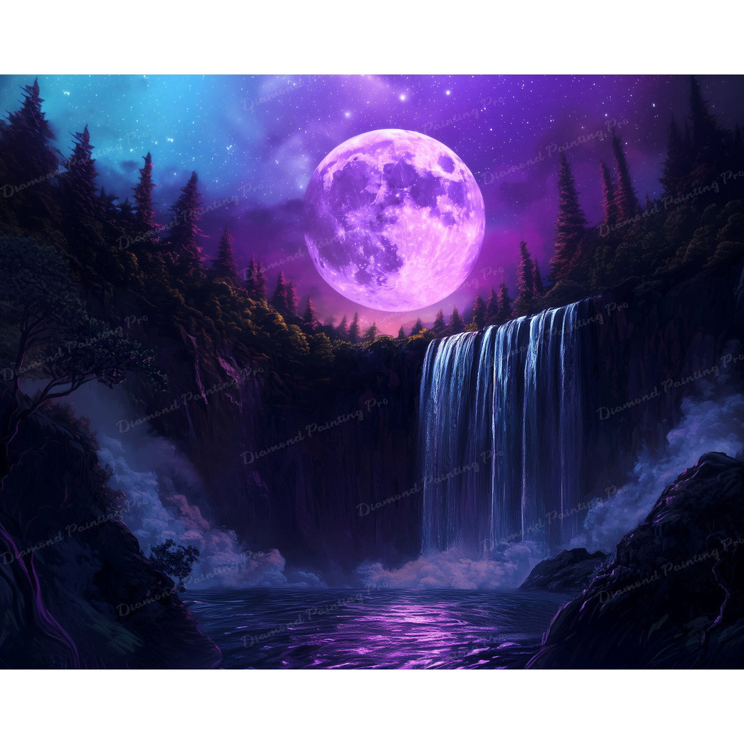 Enchanted Violet Moon | Diamond Painting