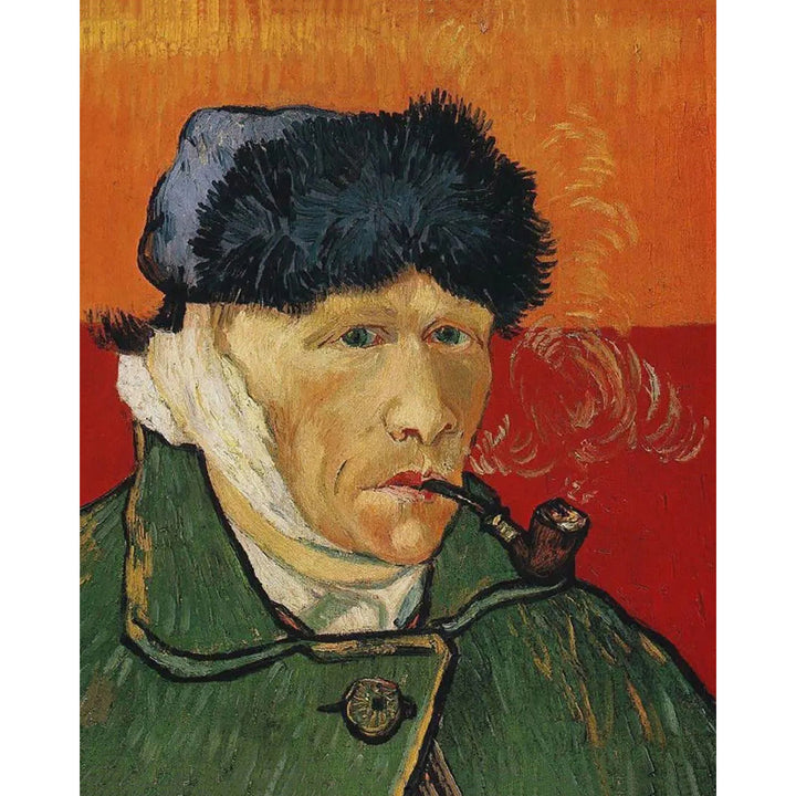 Self-Portrait with Bandaged Ear and Pipe-Van Gogh | Diamond Painting