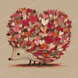 Heartful Hedgehog Diamond Art Design - Full Drill with 5d Square or Round Diamonds / AB Drills Available