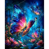 Jeweled Butterflies Diamond Art Design - Full Drill with 5d Square or Round Diamonds / AB Drills Available