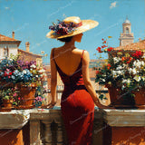 Lady in Red Diamond Art Design - Full Drill with 5d Square or Round Diamonds / AB Drills Available