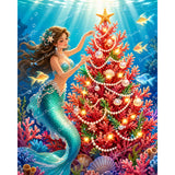 Mermaid’s Christmas Diamond Art Design - Full Drill with 5d Square or Round Diamonds / AB Drills Available