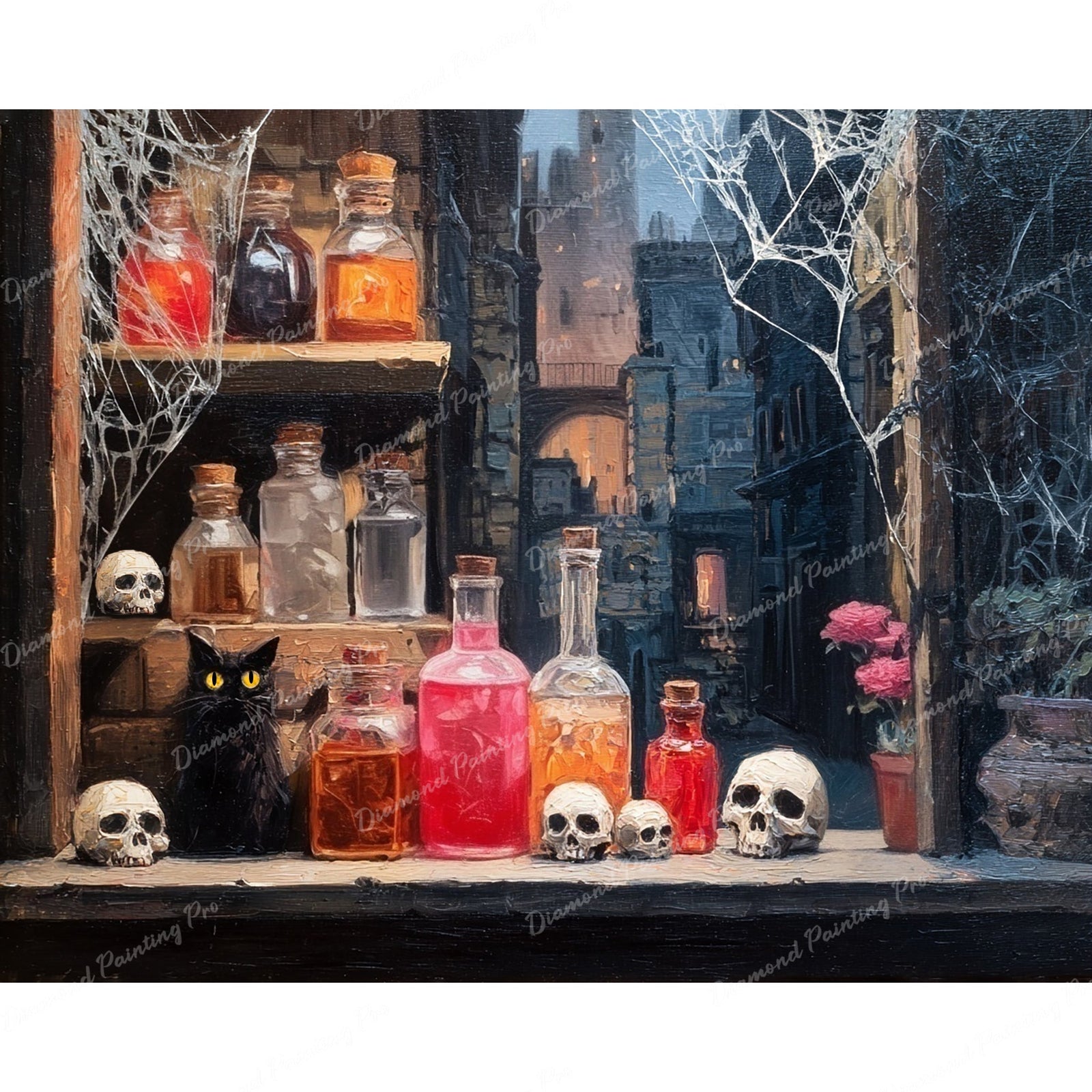 Midnight Potion Parlor Diamond Art Design - Full Drill with 5d Square or Round Diamonds / AB Drills Available