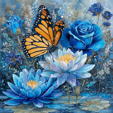 Mystic Lily Pond Diamond Art Design - Full Drill with 5d Square or Round Diamonds / AB Drills Available