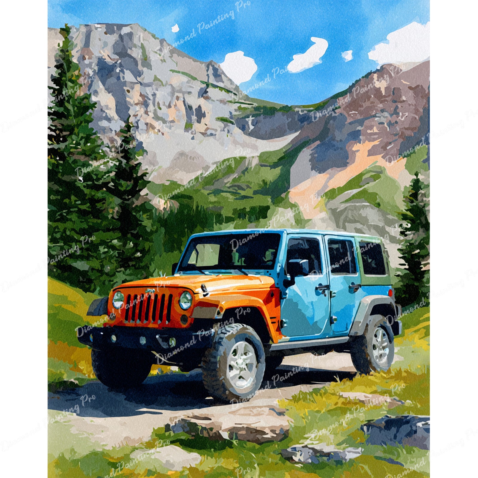 Off-Road Trip Diamond Art Design - Full Drill with 5d Square or Round Diamonds / AB Drills Available