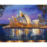 Opera House Reflections Diamond Art Design - Full Drill with 5d Square or Round Diamonds / AB Drills Available