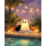 Party Ghost Pals Diamond Art Design - Full Drill with 5d Square or Round Diamonds / AB Drills Available