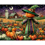Pumpkin Patch Pal Diamond Art Design - Full Drill with 5d Square or Round Diamonds / AB Drills Available