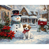 Puppy Post Patrol Diamond Art Design - Full Drill with 5d Square or Round Diamonds / AB Drills Available